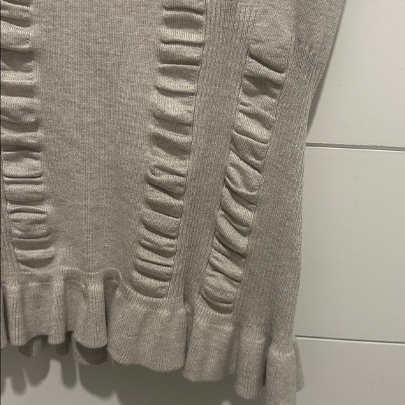 Cream Ruched Tank Top - Picture 5 of 7